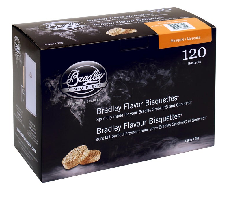Bradley Smoker Bisquettes for Grilling and BBQ, Mesquite Special Blend, 120 Pack - Image 1